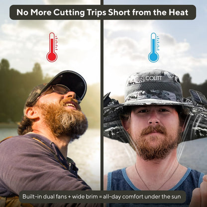 Fish Smarter Fishsing Hat With Built In fan