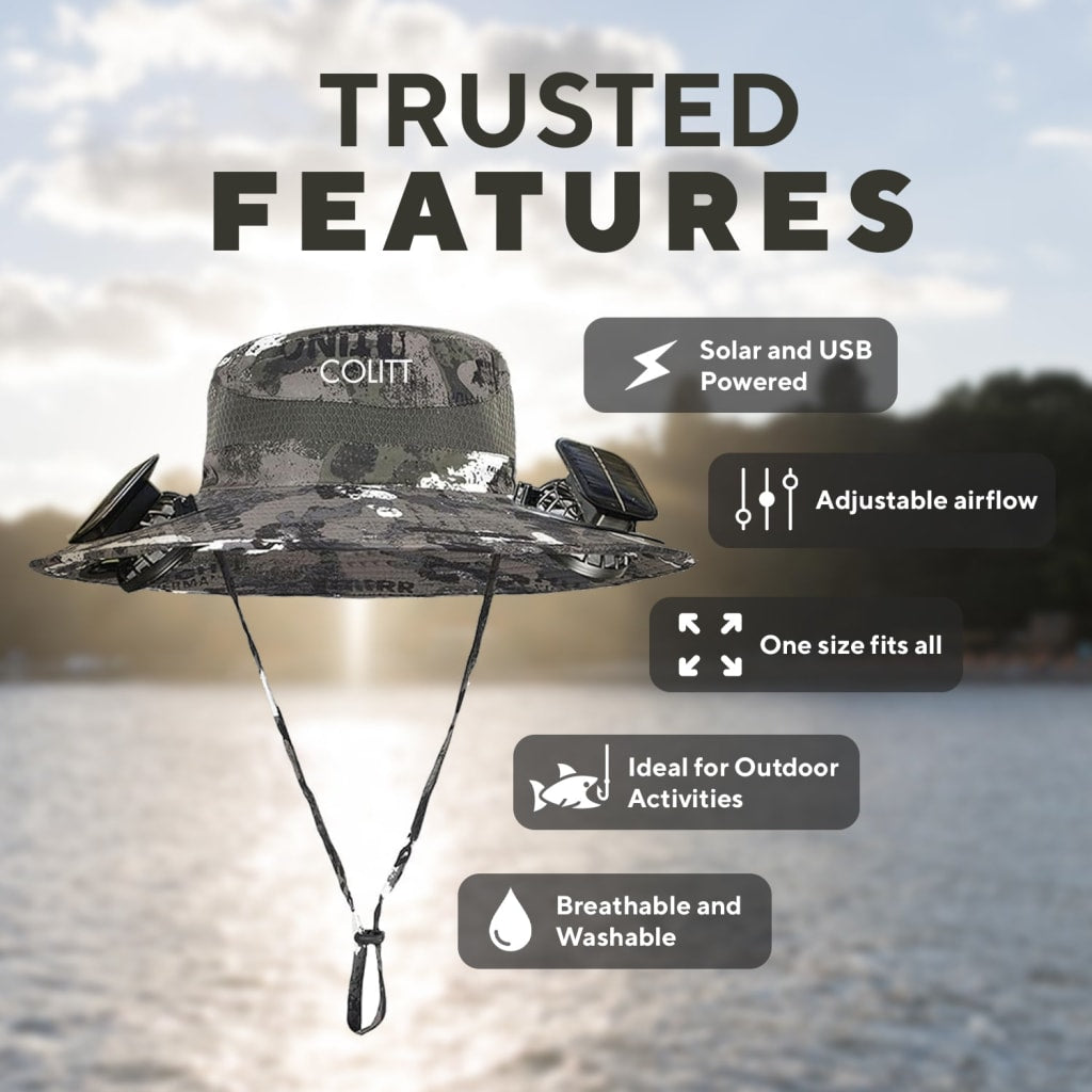 Fish Smarter Fishsing Hat With Built In fan